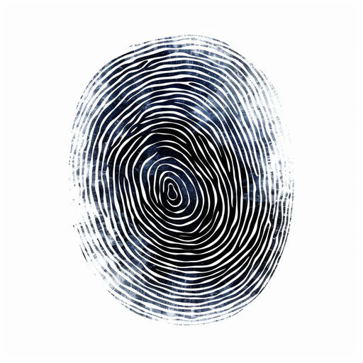 Fingerprint Clipart in Oil Painting Style: 4K Vector Clipart