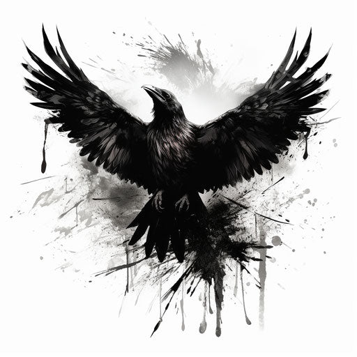 Crow Tattoo Artwork Set – IMAGELLA