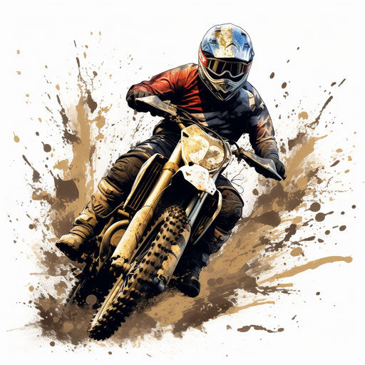 Dirt Bike Clipart: Chiaroscuro Art Style, 4K & SVG – IMAGELLA