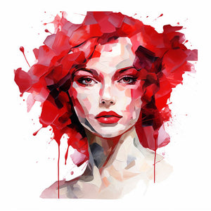 Red Clipart in Oil Painting Style: 4K & SVG