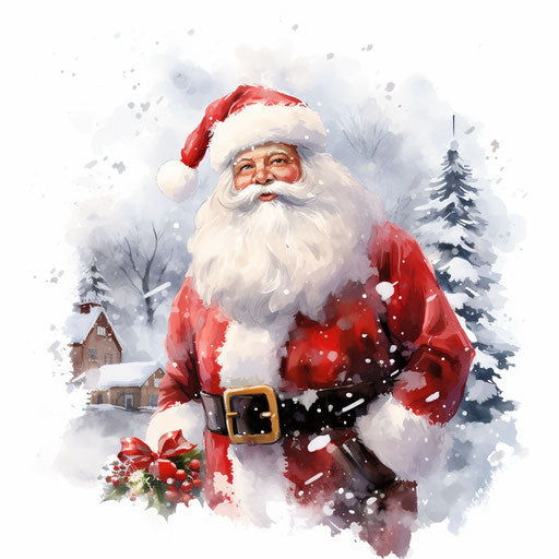 Vector & 4K Christmas Png Clipart in Oil Painting Style