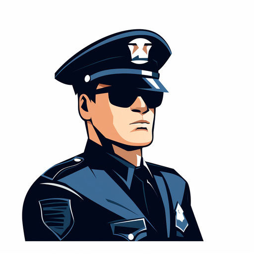 4K Cop Clipart in Minimalist Art Style: Vector & SVG – IMAGELLA