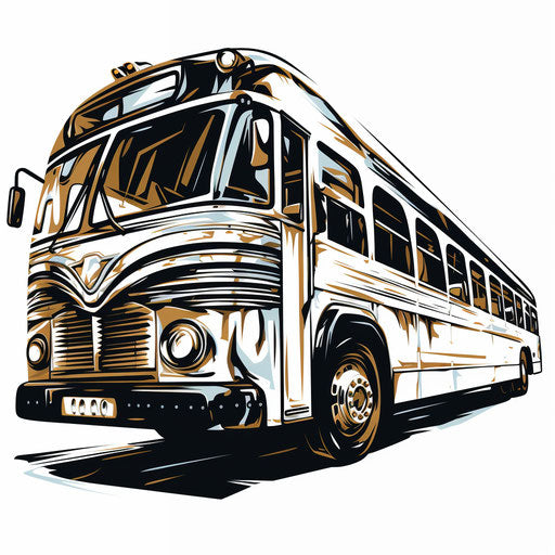 Bus Clipart in Chiaroscuro Art Style: Vector & 4K – IMAGELLA