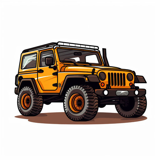 Jeep Clipart: 4K & Vector in Minimalist Art Style