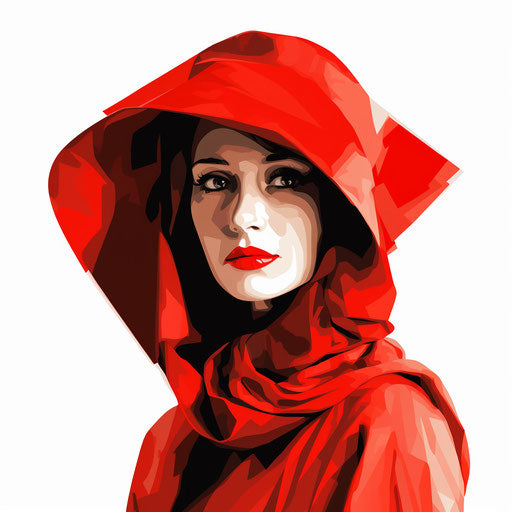4K Vector Red Cross Clipart in Chiaroscuro Art Style