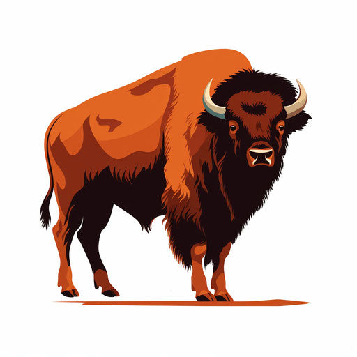 Bison Clipart: 4K & Vector in Minimalist Art Style – IMAGELLA