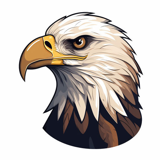 Bald Eagle Clipart in Minimalist Art Style Artwork: 4K Vector & SVG ...