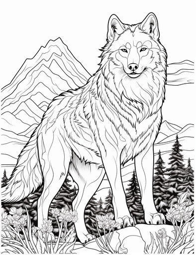 Hands-On Fun: Wolf Coloring Pages for Kids