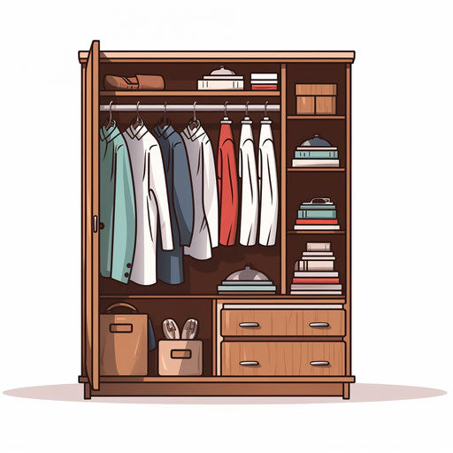 Closet Clipart in Minimalist Art Style: Vector ARt, 4K, EPS, PNG – IMAGELLA