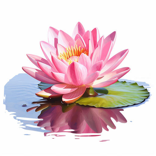 Oil Painting Style Lotus Flower Clipart: 4K Vector Art – IMAGELLA