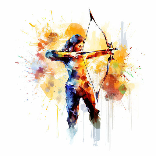 Vector & 4K Archery Clipart in Impressionistic Art Style – IMAGELLA