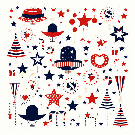 Vector & 4K Fourth Of July Images Free Clipart in Minimalist Art Style ...