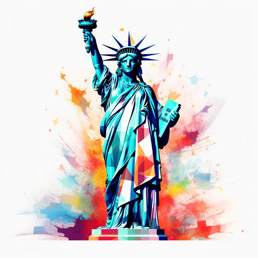 Vector & 4K Statue Of Liberty Clipart in Oil Painting Style – IMAGELLA