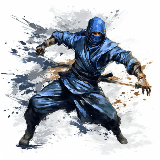 4K Ninja Clipart in Impressionistic Art Style: Vector & SVG – IMAGELLA