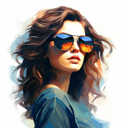 Sunglasses Clipart in Chiaroscuro Art Style: HD Vector, 4K