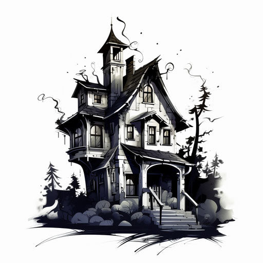 House Clipart in Chiaroscuro Art Style Artwork: HD Vector & 4K – IMAGELLA