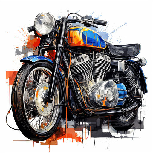 Ultra HD Motor Clipart in Oil Painting Style Style – IMAGELLA