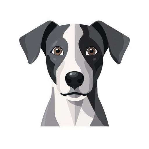 Minimalist Art Style Dog Clipart: 4K & Vector Art