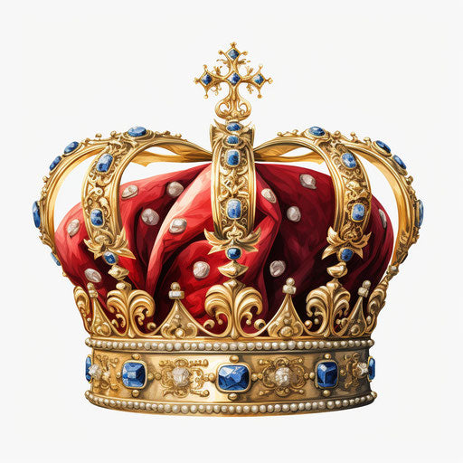 Top-Quality Crown Png Clipart: Oil Painting Style, Vector, 4K