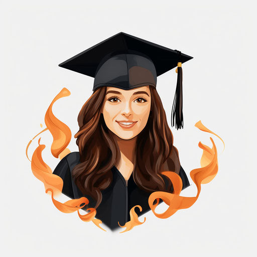 Graduation 2024 Clipart in Minimalist Art Style Artwork: HD Vector & 4K ...