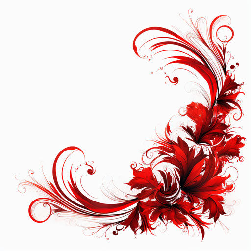 Vector & 4K Red Border Png Clipart in Chiaroscuro Art Style