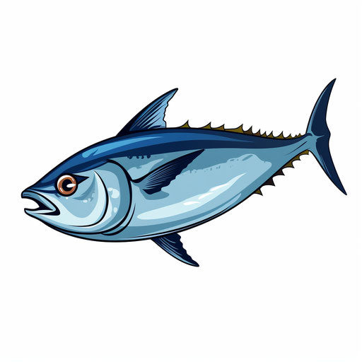 Ultra HD Tuna Clipart in Minimalist Art Style Style