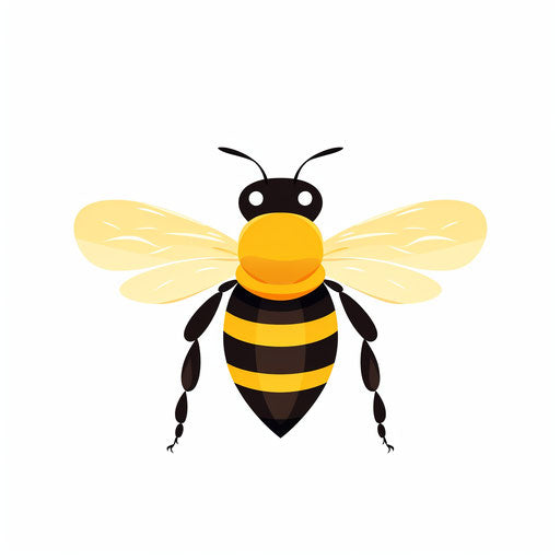 Honey Bee Clipart in Minimalist Art Style: 4K Vector & Stencils – IMAGELLA