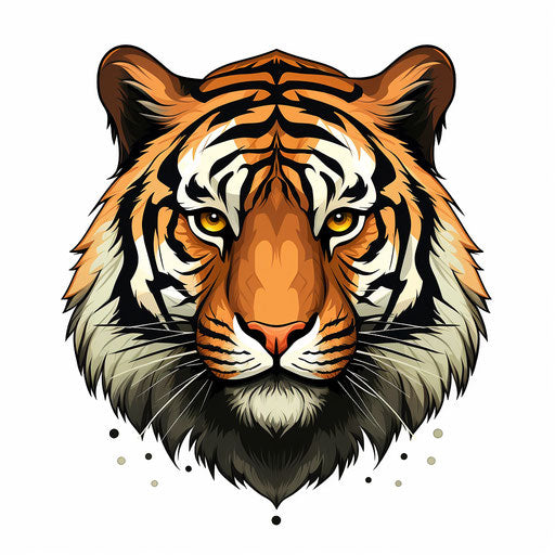 Tiger Cartoon Png Clipart: Chiaroscuro Art Style, 4K & SVG – IMAGELLA