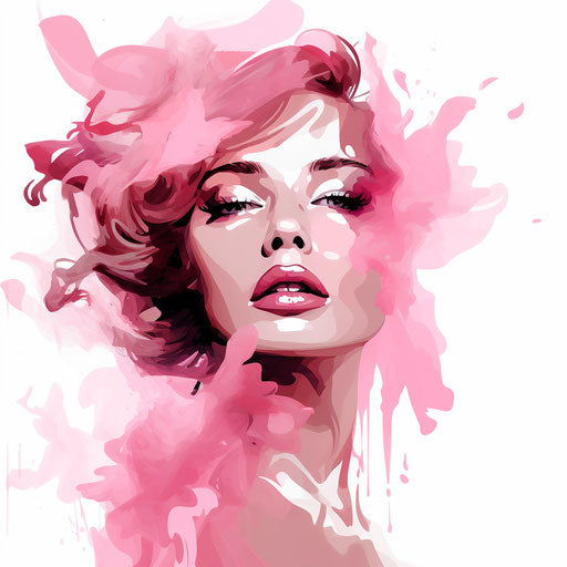 Vector & 4K Pink Clipart in Chiaroscuro Art Style