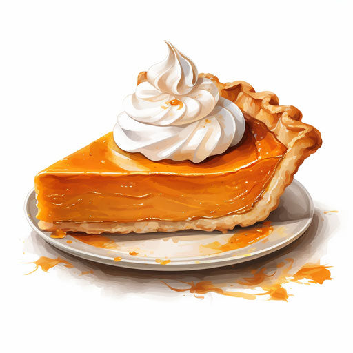 Pumpkin Pie Clipart in Oil Painting Style: 4K Vector Clipart – IMAGELLA