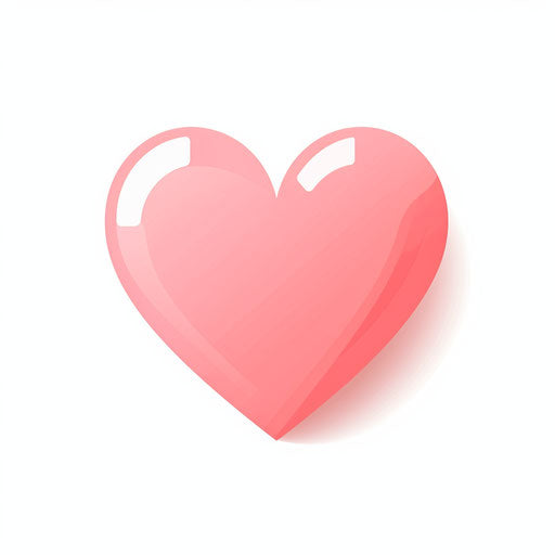 Minimalist Art Style Pink Heart Clipart: 4K & Vector Art