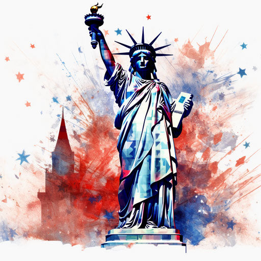 Fourth Of July Clipart in Impressionistic Art Style: 4K Vector Clipart ...