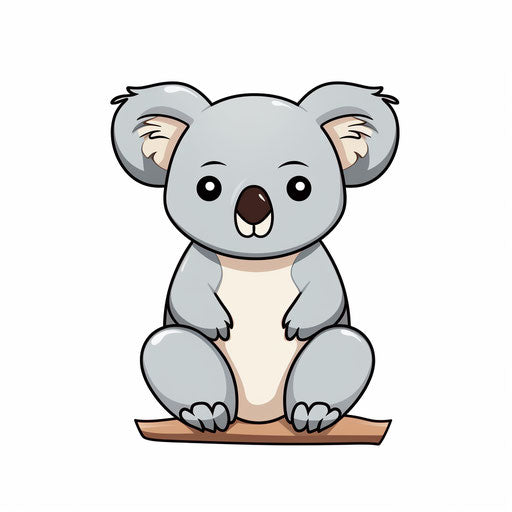 Koala Clipart in Minimalist Art Style: HD Vector, 4K – IMAGELLA