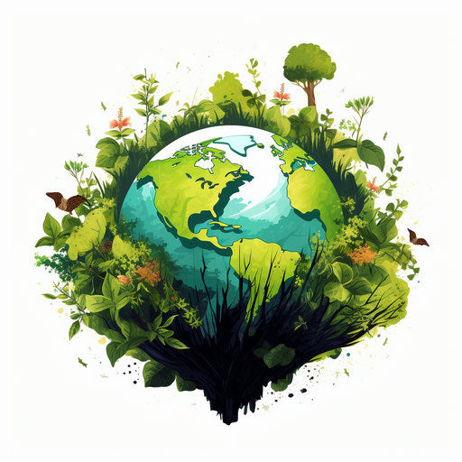 Earth Day Clipart: Chiaroscuro Art Style, 4K & SVG – IMAGELLA