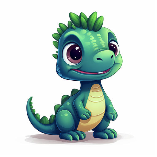 4K Vector Cute Dinosaur Clipart in Chiaroscuro Art Style – IMAGELLA