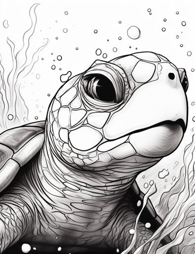 Explore & Learn: Turtle Coloring Pages for Kids