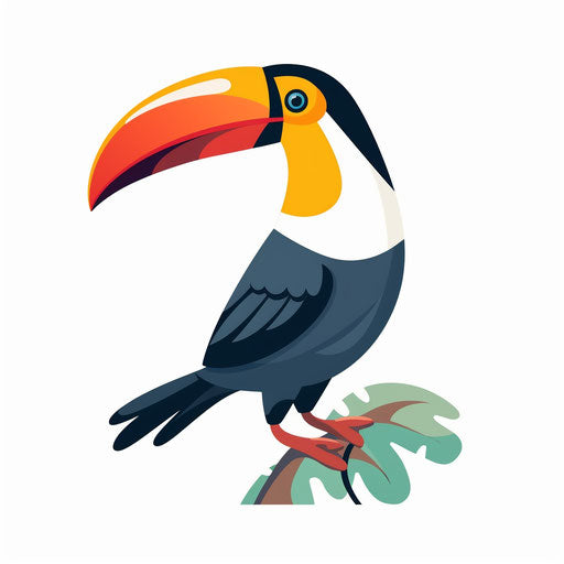 Toucan Clipart in Minimalist Art Style Artwork: 4K Vector & SVG – IMAGELLA