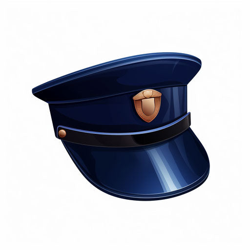 4K Police Hat Png Clipart in Minimalist Art Style: Vector & SVG – IMAGELLA