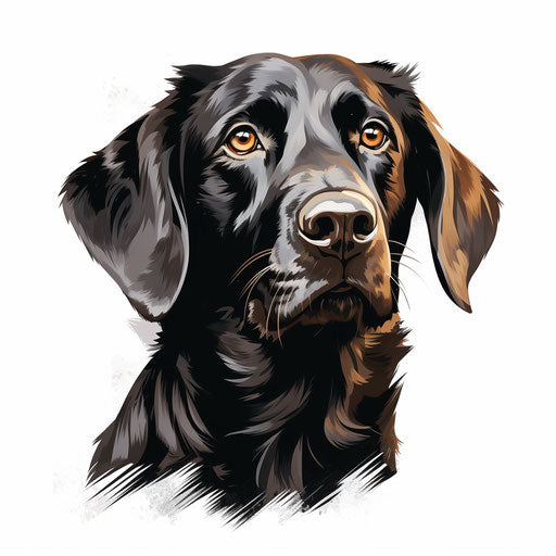 Chiaroscuro Art Style Dog Clipart: 4K Vector Art