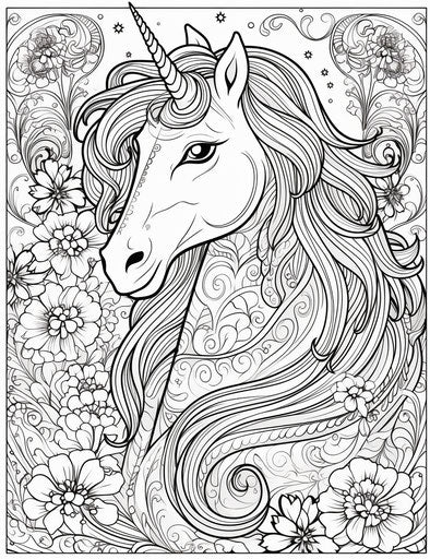 Unicorn Coloring Pages - Build Essential Skills – IMAGELLA