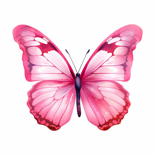 Oil Painting Style Pink Butterfly Clipart: 4K Vector Art – IMAGELLA