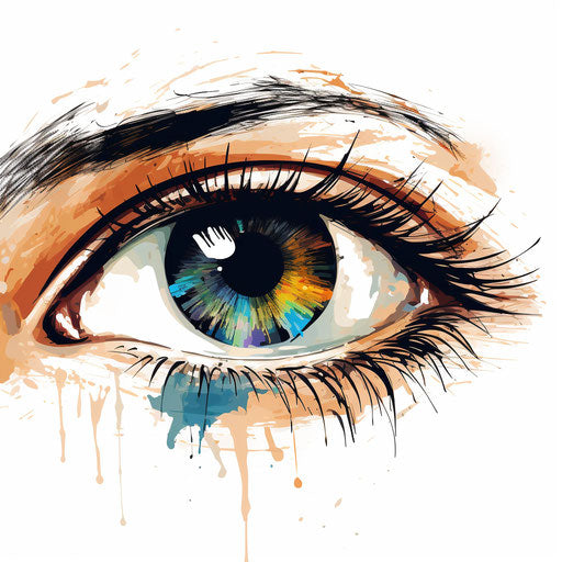 Eyes Clipart in Impressionistic Art Style Vector Art: EPS, SVG, 4K ...