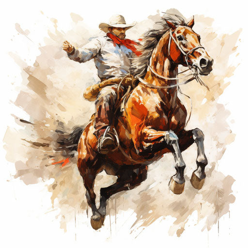 4K & Vector Rodeo Clipart in Oil Painting Style
