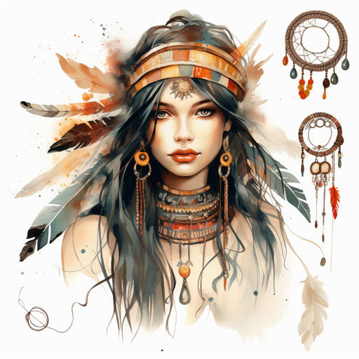 Chiaroscuro Art Style Boho Graphics: High-Res 4K & Vector – IMAGELLA