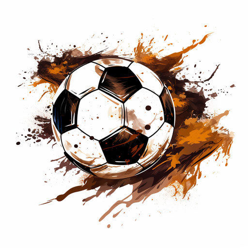 Soccer Ball Clipart in Chiaroscuro Art Style Artwork: 4K Vector & PNG ...