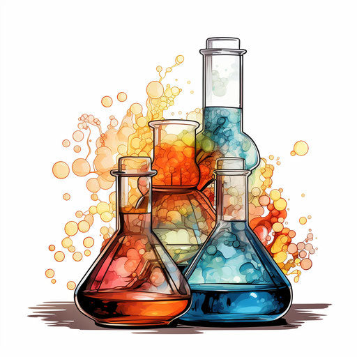 Chemistry Clipart: High-Def Vector in Chiaroscuro Art Style & 4K – IMAGELLA