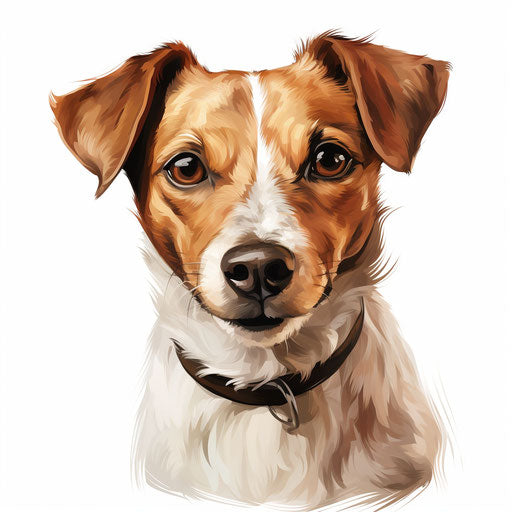 Dog Cartoon Png Clipart in Oil Painting Style Illustration: 4K Vector & PNG