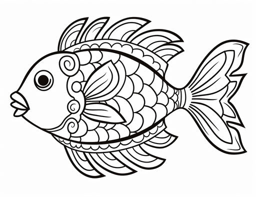 Dexterity & Fun: Fish Coloring Pages for Kids – IMAGELLA