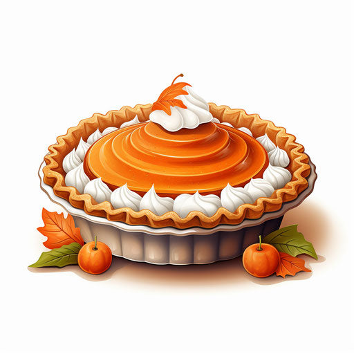 Pumpkin Pie Image in Chiaroscuro Art Style: Vector Clipart in 4K – IMAGELLA