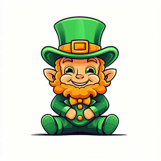 Leprechaun Clipart in Minimalist Art Style Artwork: 4K Vector & PNG ...